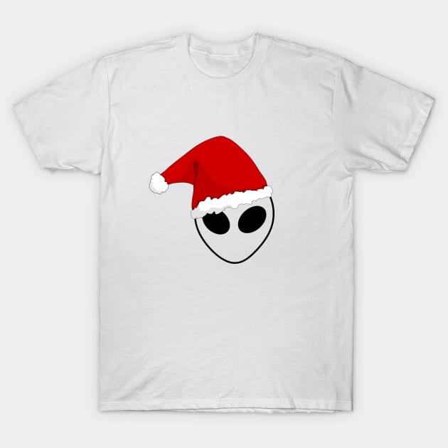 Extraterrestrial Christmas, Santa Alien, alien face, space, Sci Fi, UFO, Outer Space T-Shirt by Style Conscious